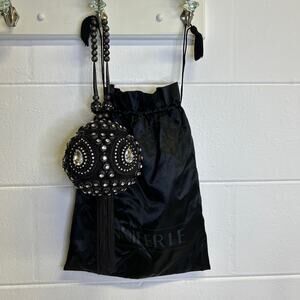 CAIRO Black & Australian Crystal Clutch / Wristlet